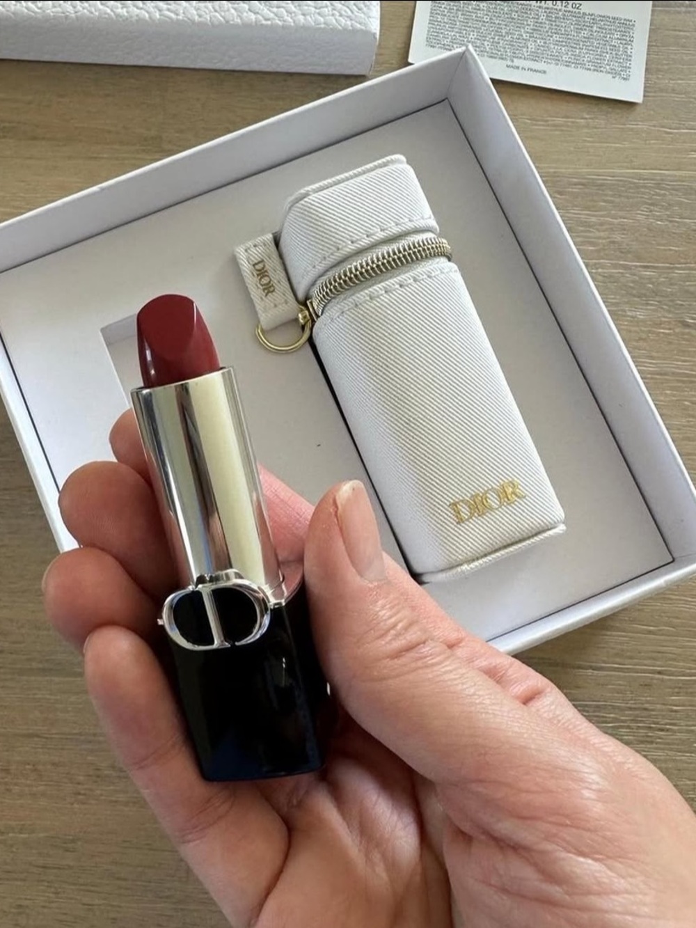 Dior beauty GWP lipstick holder and full size Satin lipstick